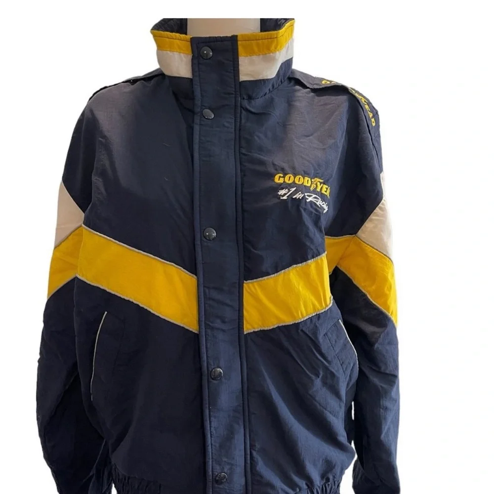 Rare Vintage - 90's Goodyear #1 in Racing Windbreaker NASCAR INDY Made in USA - Picture 2 of 3